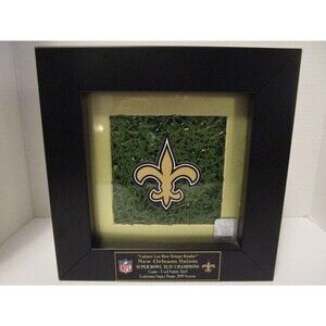 New Orleans Saints Super Bowl XLIV Champions Game Used Turf Framed NFL Official